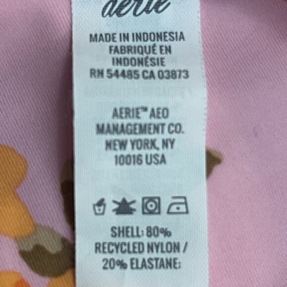 Aerie Printed Ruffle Tie Cheekier Bikini Bottom in Country Pink Size S NWT - Picture 11 of 12